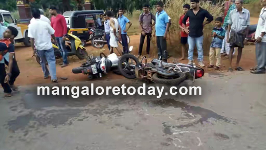bikes collide ...